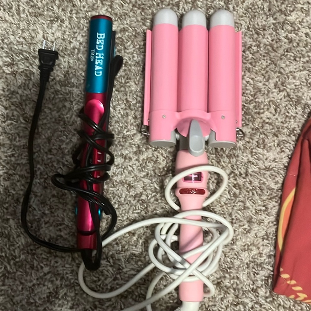 Hair crimper and beach waves iron